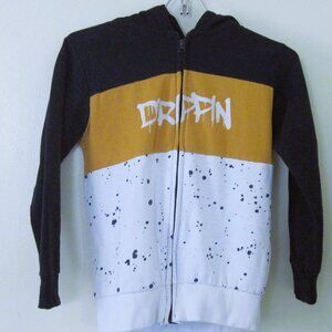 Truth Substance Drppin Boys Hoodie-Size 8-Zipper-Cotton Blend-Elastic Cuffs